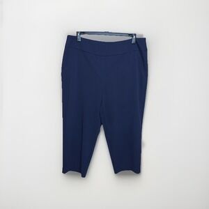 Est 1946 Navy Stretch Pull on Career Pants Ankle/Boot Size 18/20 Poly/Spandex